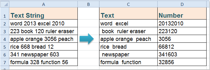 Excel : Dùng Hàm để tách số và dạng Text ra khỏi một ô