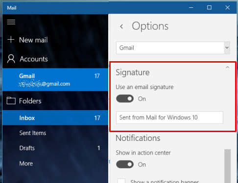 Gỡ bỏ dòng “Sent From Mail For Windows 10” trong ứng dụng Mail